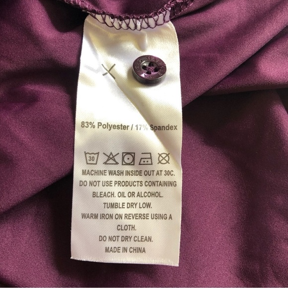 Maelreg Golf Performance Dry Fit Embossed Purple Long Sleeve Shirt Polo Size 3XL - Picture 16 of 16